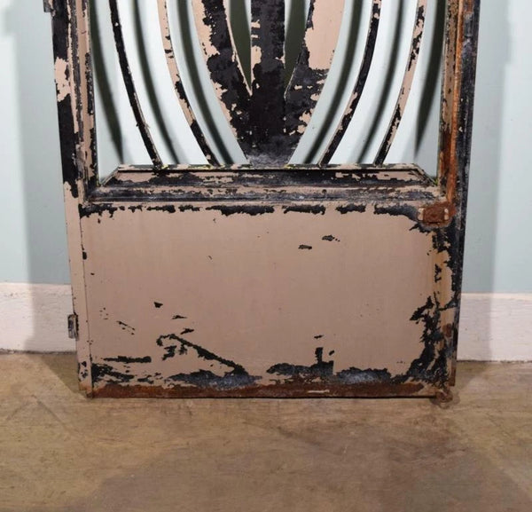 88" Tall Large Vintage European Art Deco Iron Door Panel Salvage Garden