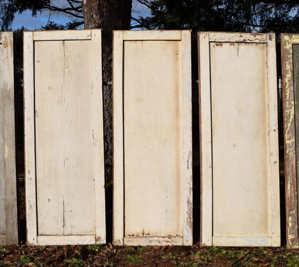 78" Tall Set of 10 Rustic Painted Antique Boiserie/Panels-in Solid Wood