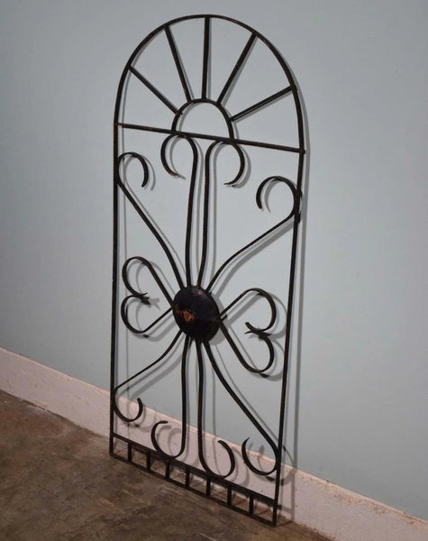 Large French Vintage Iron Window Grille/Gate Panel Salvage