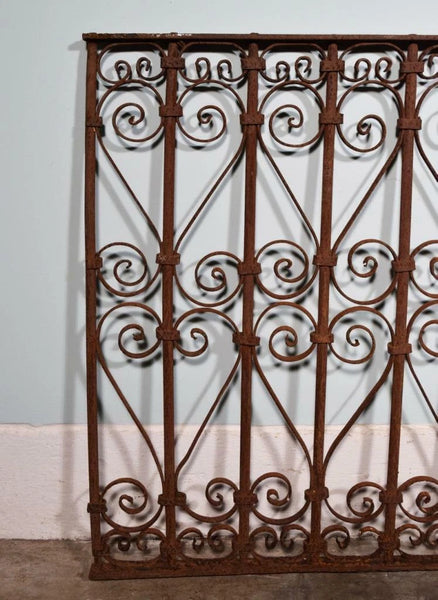 Early 1800's Antique French Iron Decorative Panel/Fence Panel Salvage