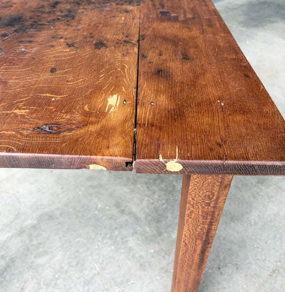 Rustic French Dining Table/Farm Work Table/Desk in Solid Oak and Chestnut Wood