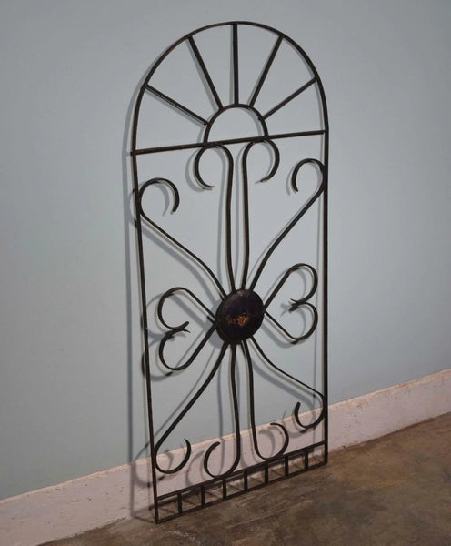 Large French Vintage Iron Window Grille/Gate Panel Salvage