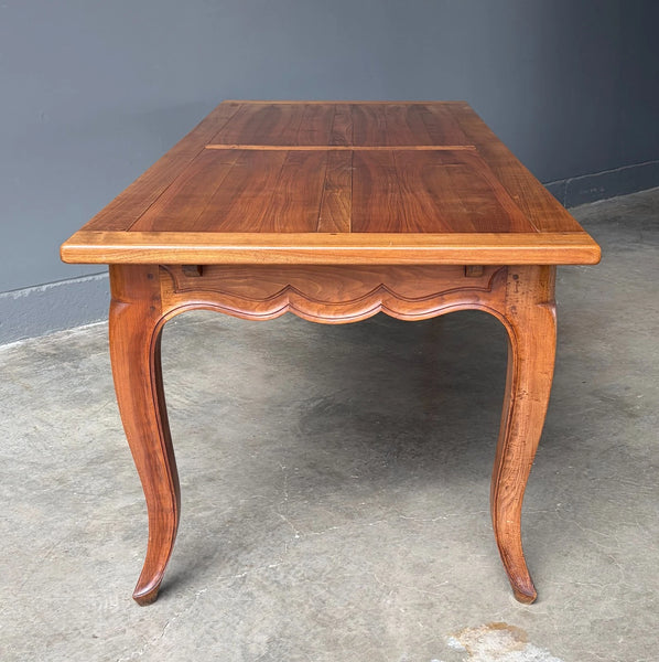 Vintage French Provencal Farm Table/Desk/Dining Table in Solid Cherry Wood