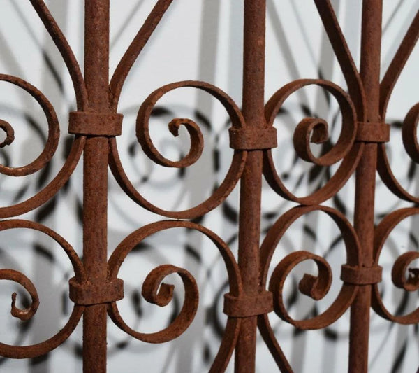 Early 1800's Antique French Iron Decorative Panel/Fence Panel Salvage