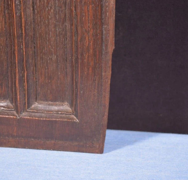 31" Tall French Antique Gothic Revival Panel in Solid Oak Wood Salvage