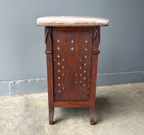 Antique French Solid Oak Wood Church Prie Dieu/Kneeler Christian Highly Carved