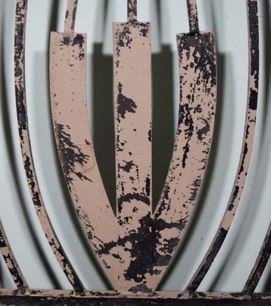 88" Tall Large Vintage European Art Deco Iron Door Panel Salvage Garden