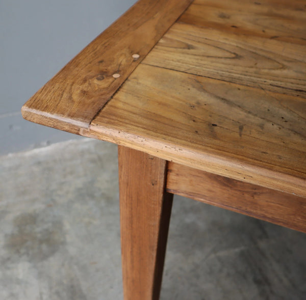 Antique French Dining Table/Farm Table/Desk in Solid Chestnut Wood and Oak