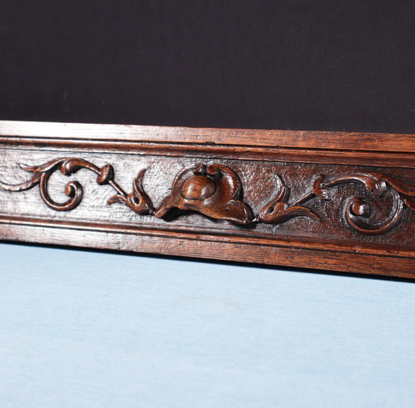20" Wide Pair of Antique Carved Drawer Panels/Trim in Solid Oak Wood