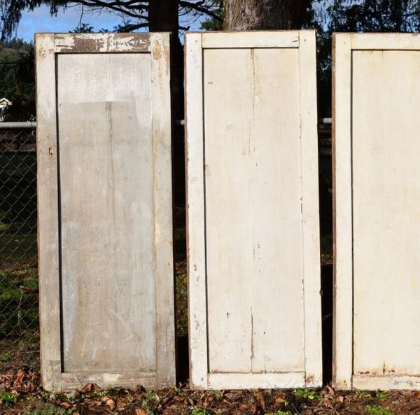 78" Tall Set of 10 Rustic Painted Antique Boiserie/Panels-in Solid Wood