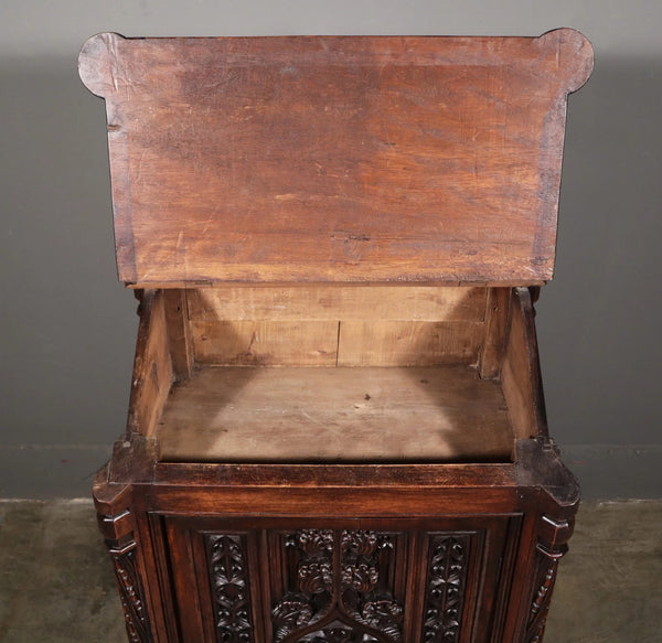 Antique French Solid Walnut Wood Church Prie Dieu/Prayer Cabinet/Altar Christian