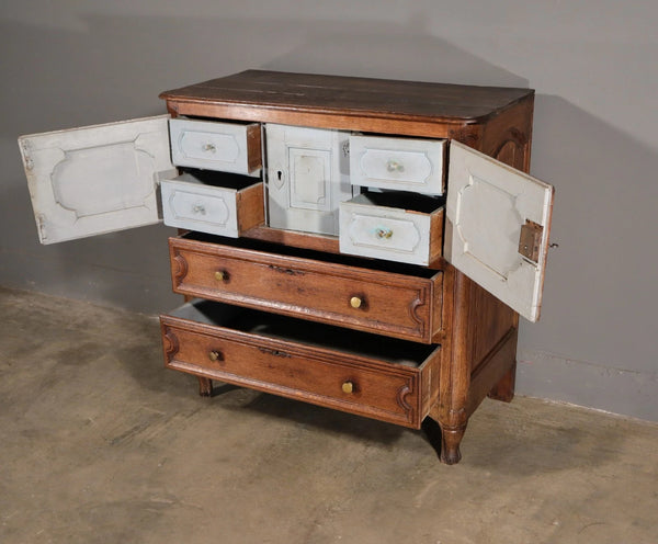 Antique French Louis XV Oak Dresser/Commode/Chest of Drawers Highly Carved