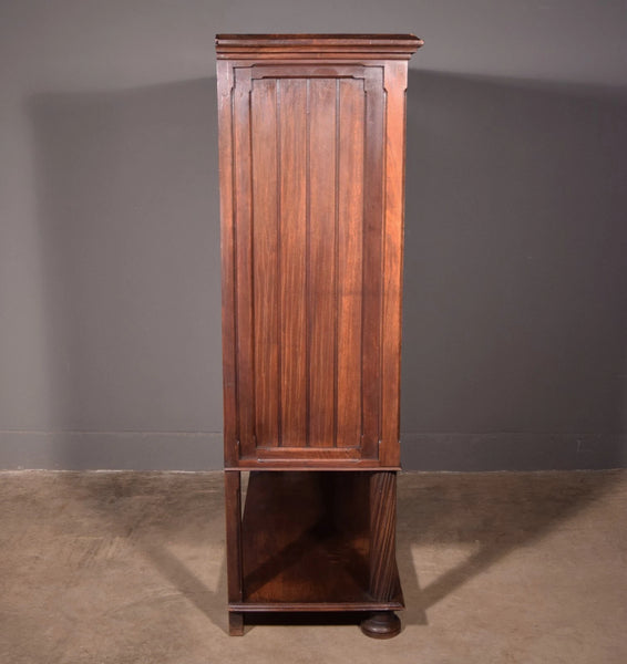 Large Antique French Gothic Revival Cabinet Highly Carved in Walnut Wood