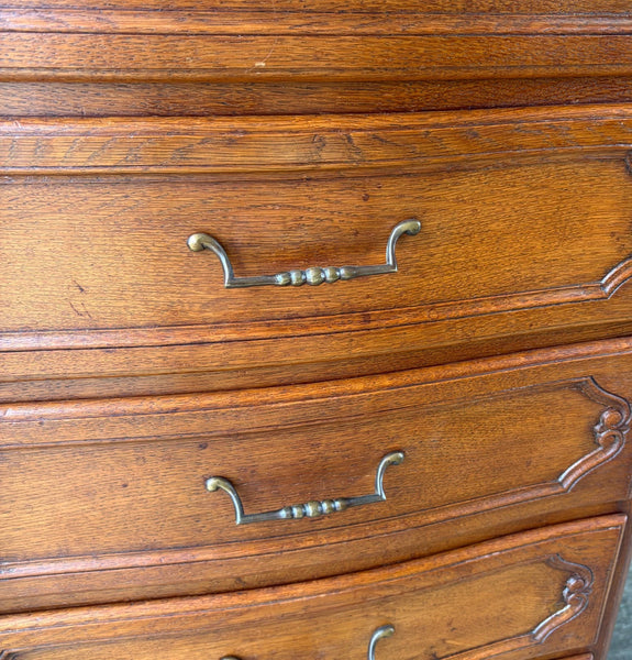 Antique French Solid Oak Wood Lingerie Chest of Drawers/Dresser/Chiffoniere