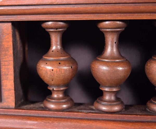 29" French Antique Crest/Pediment/Crown in Carved Walnut and Rosewood