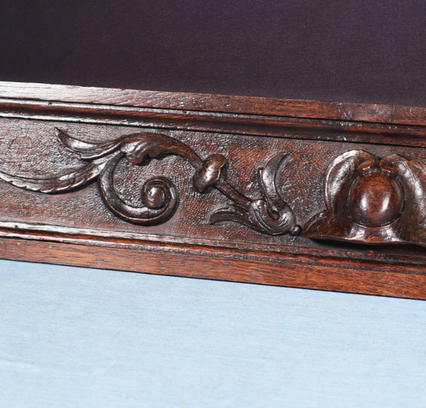 21" Wide Antique Carved Drawer Panel/Trim in Solid Oak Wood