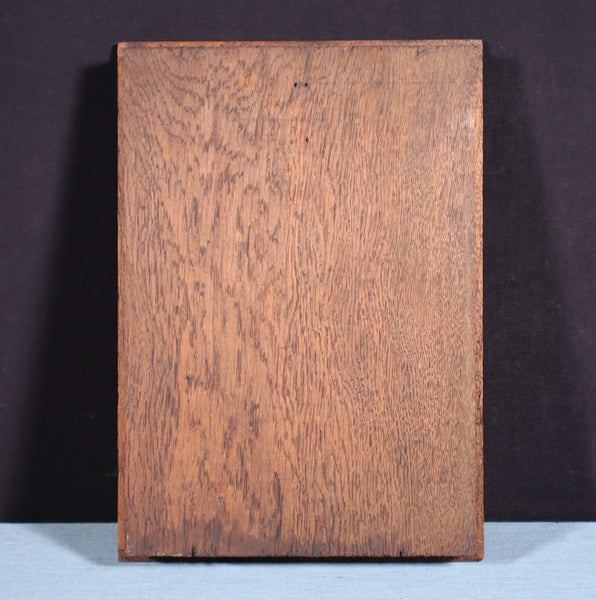 12" Tall Antique French Solid Oak Wood Hand Carved Portrait Profile of a Woman