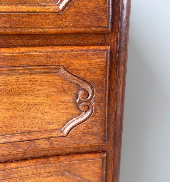 Antique French Solid Oak Wood Lingerie Chest of Drawers/Dresser/Chiffoniere