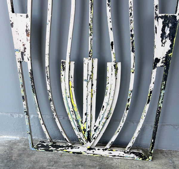 69" Tall Large French Vintage Iron Gate/Window Grille Panel Salvage