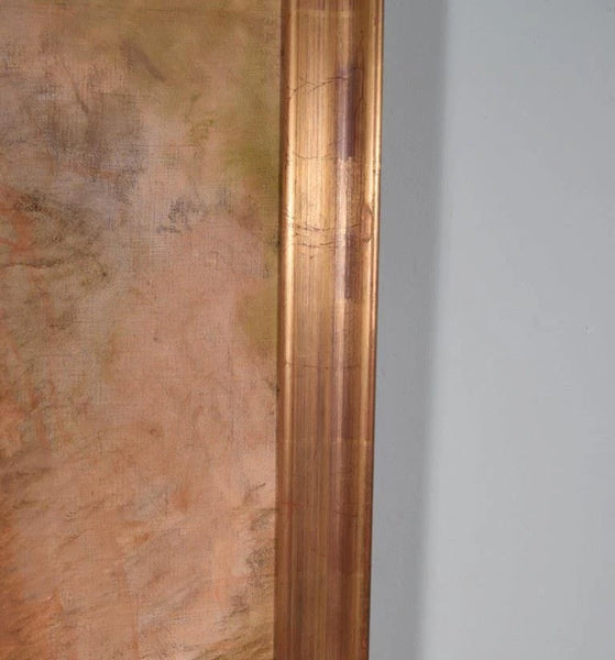 Large Framed Vintage Oil on Canvas Painting of a Nude Woman