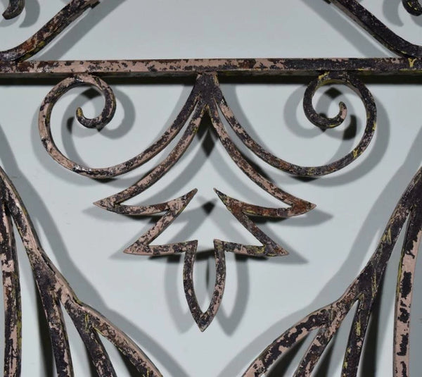88" Tall Large Vintage European Art Deco Iron Door Panel Salvage Garden