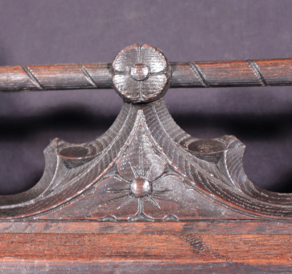 15" Wide French Antique Crest/Pediment/Crown in Solid Chestnut Wood