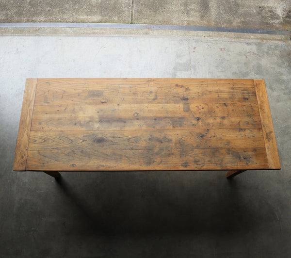Antique French Dining Table/Farm Table/Desk in Solid Chestnut Wood and Oak