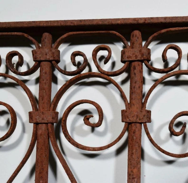 Early 1800's Antique French Iron Decorative Panel/Fence Panel Salvage
