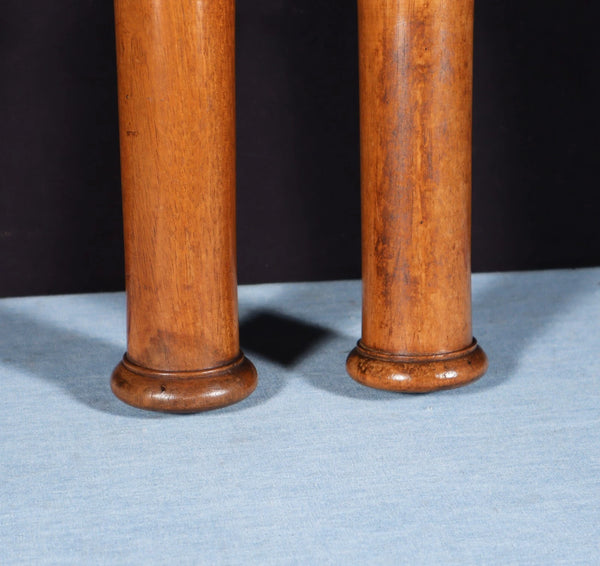 23" Tall Pair of French Antique Solid Walnut Wood Posts/Pillars/Trim Salvage