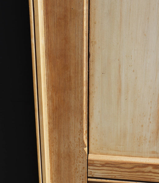 86" French/Belgian Antique 6 Panel Stripped, Sanded Wood Door